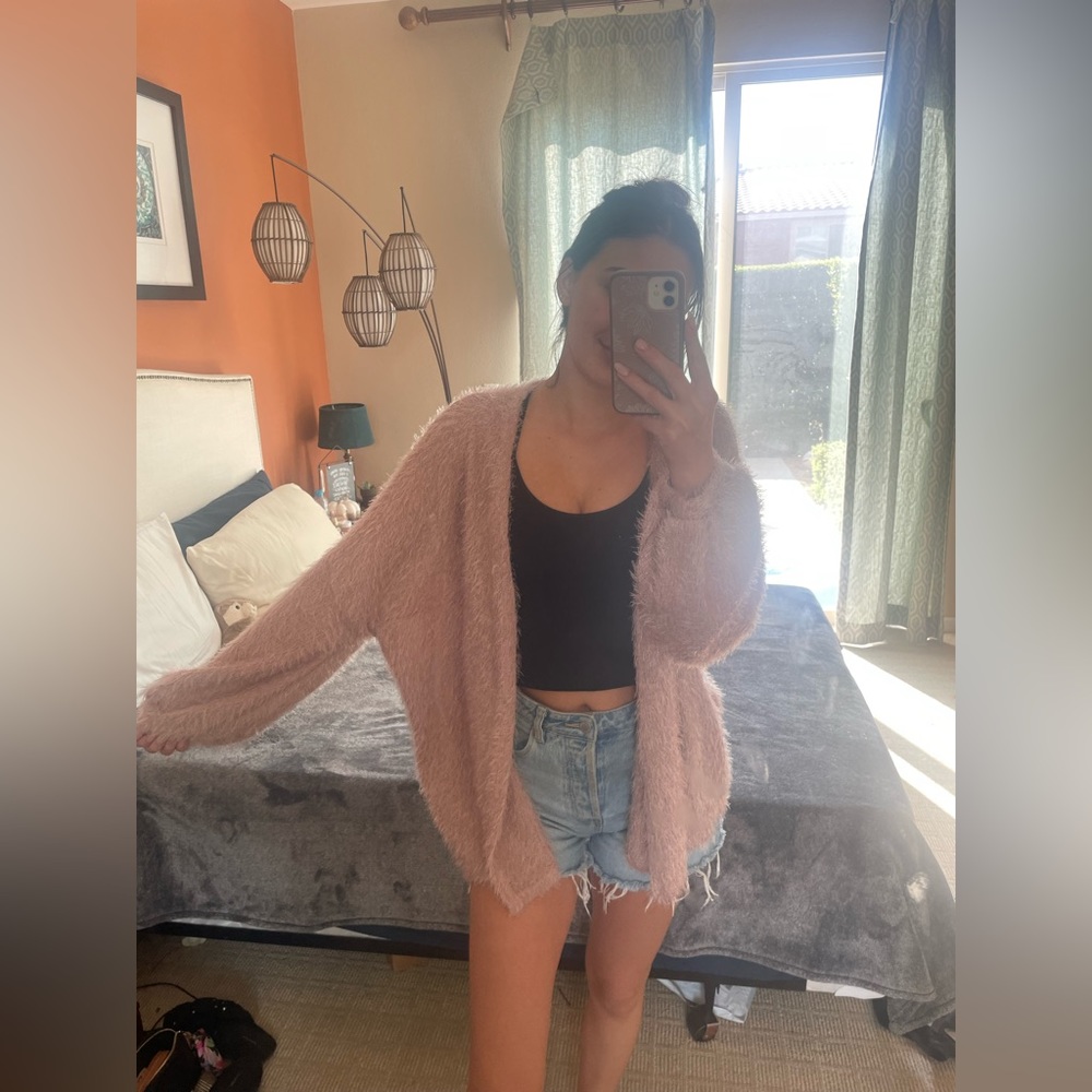 Pink Fuzzy Sweater